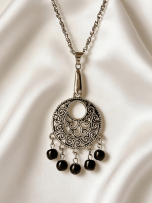Jasper Silver Stainless Steel Necklace