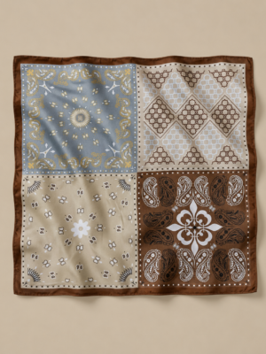 Soft Satin 70x70 Square Scarf-Mocha Elegance