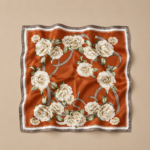 Soft Satin 70x70 Square Scarf-Amber Elegance