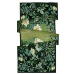 Luxury Double Layered Silk Shawl – Emerald Bloom