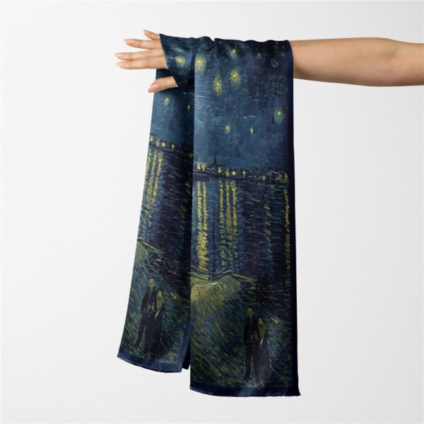 Luxury Double Layered Silk Shawl – Midnight Glow