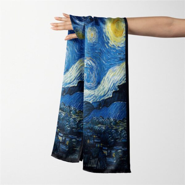 Luxury Double Layered Silk Shawl – Midnight Blue