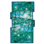 Luxury Double Layered Silk Shawl – Aqua Bloom