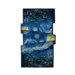 Luxury Double Layered Silk Shawl – Midnight Blue