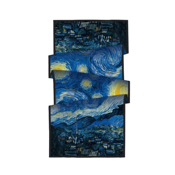 Luxury Double Layered Silk Shawl – Midnight Blue