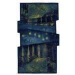 Luxury Double Layered Silk Shawl – Midnight Glow