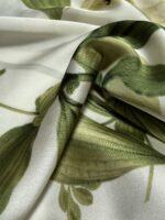 Soft Satin 70×70 Square Scarf – Sage Blossom