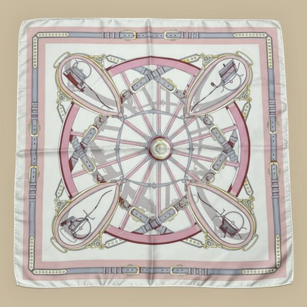 Soft Satin 70×70 Square Scarf- Blush Royale