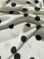 Soft Satin 70x70 Square Scarf -Midnight Polka