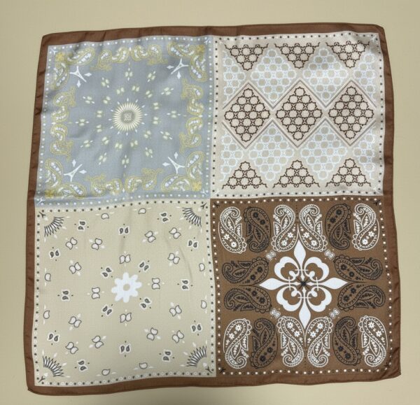 Soft Satin 70x70 Square Scarf-Mocha Elegance