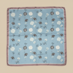 Soft Satin 70x70 Square Scarf-Sky Blossom