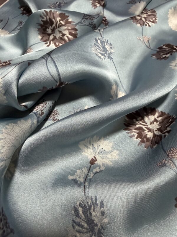 Soft Satin 70x70 Square Scarf-Sky Blossom