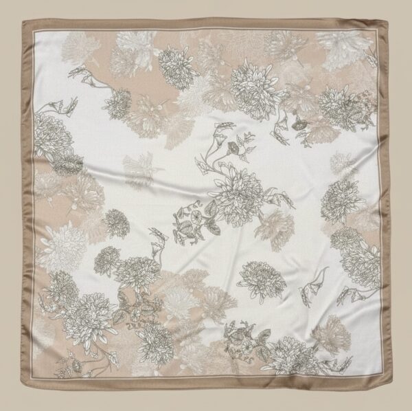 Soft Satin 70x70 Square Scarf-Nude Elegance