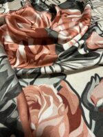 Soft Satin 70x70 Square Scarf -Amber Bloom
