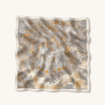 Soft Satin 70×70 Square Scarf – Golden Oasis