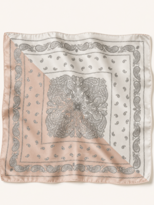 Soft Satin 70×70 Square Scarf – Blush Grace
