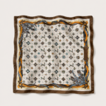 Soft Satin 70×70 Square Scarf – Desert Plume