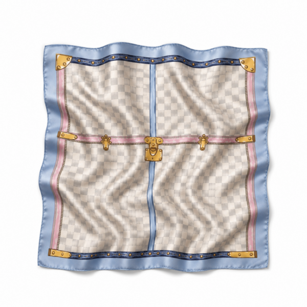 Soft Satin 70×70 Square Scarf – Pastel Voyage