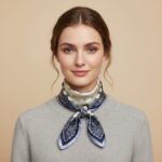 Soft Satin 70×70 Square Scarf – Midnight Paisley