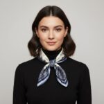 Soft Satin 70×70 Square Scarf – Midnight Paisley
