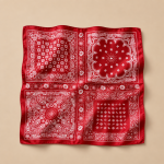 Soft Satin 70×70 Square Scarf – Crimson Heritage