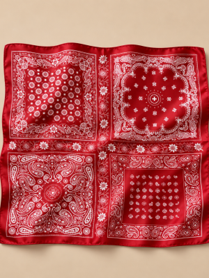Soft Satin 70×70 Square Scarf – Crimson Heritage