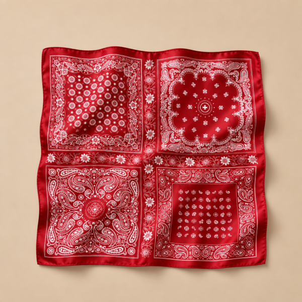 Soft Satin 70×70 Square Scarf – Crimson Heritage