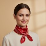 Soft Satin 70×70 Square Scarf – Crimson Heritage