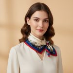 Soft Satin 70×70 Square Scarf – Crimson Garden